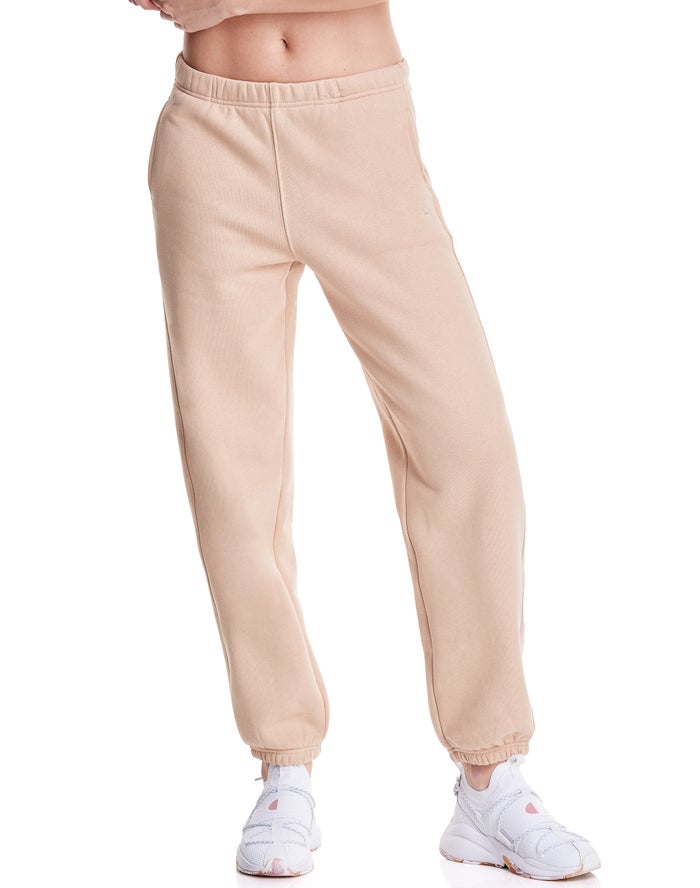 Champion Womens Sweatpants NZ - Reverse Weave Boyfriend Beige ( 6148-WVYIC )